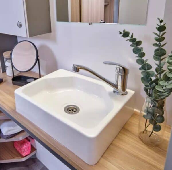 bathroom with a white sink inside the Bailey Discovery D4-4